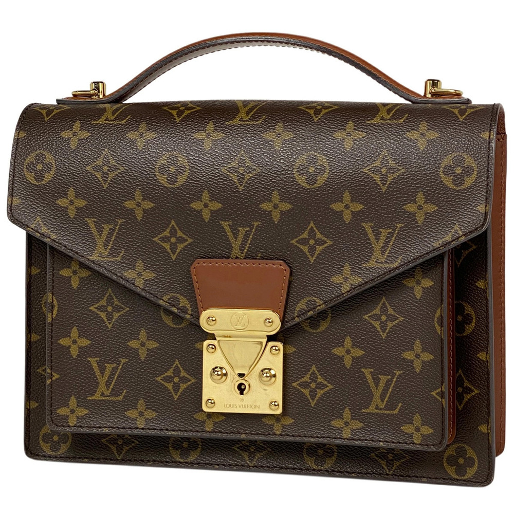 Louis Vuitton Monceau Shoulder Bag Handbag Monogram Brown